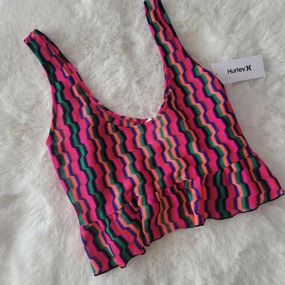 ✨️HURLEY BRAND NEW ZUMBA STRIPE BEACH TANK & PANT SIZE XL